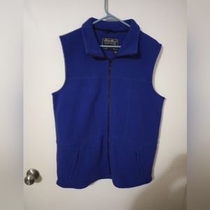 Eddie Bauer woman's vest fleece blue size large
